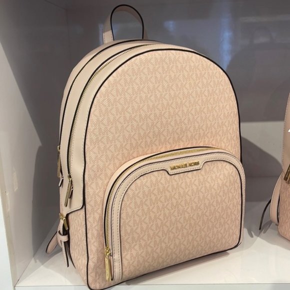 Michael Kors Handbags - Michael Kors Jaycee Large Zip Pocket Backpack Dark Powder Blush